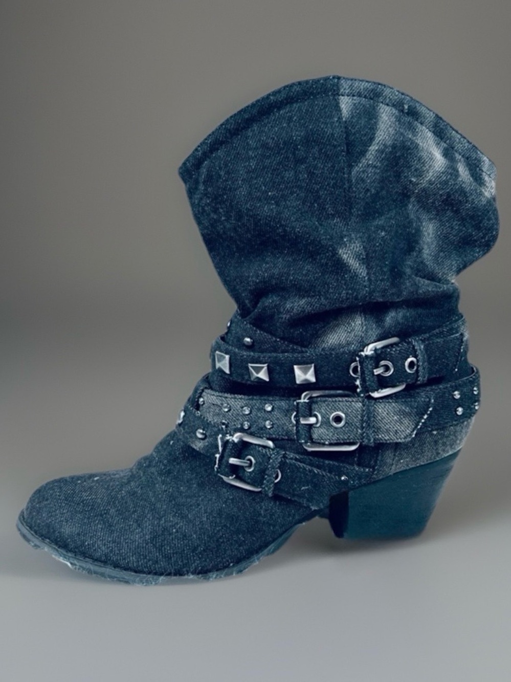 Report Western Grunge Studded Ankle Boots